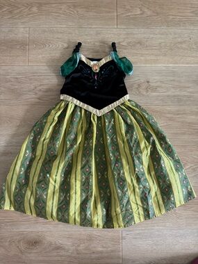 Authentic, Disney parks Anna from Frozen Princess Gown with Gold Trim